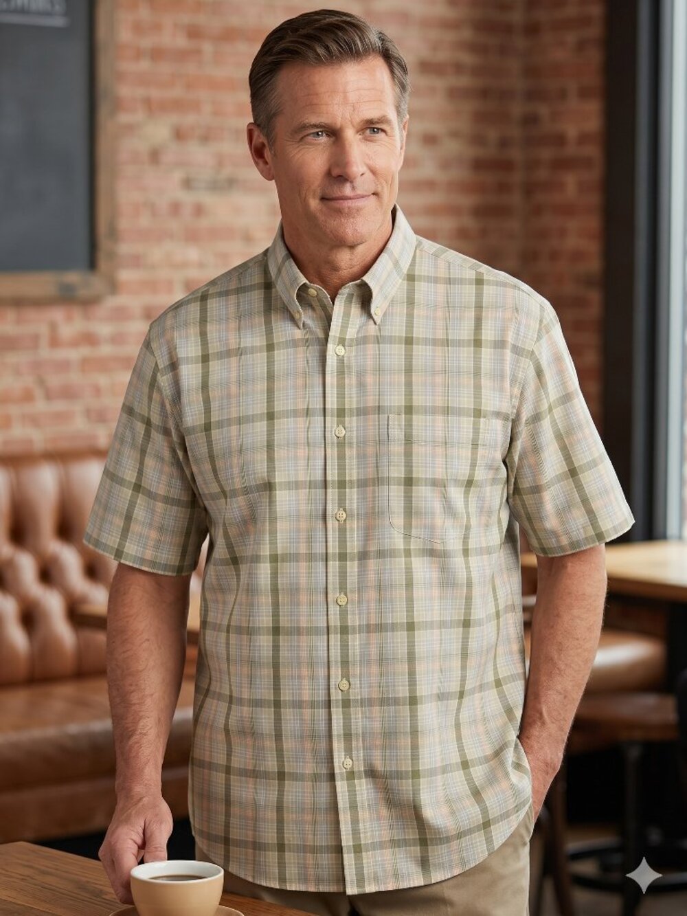 Jos. A. Bank Stays Cool short sleeve button down shirt XL